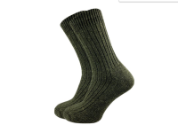 Herren Socken ARMY gerippt, oliv - halblang - 2er-Pack